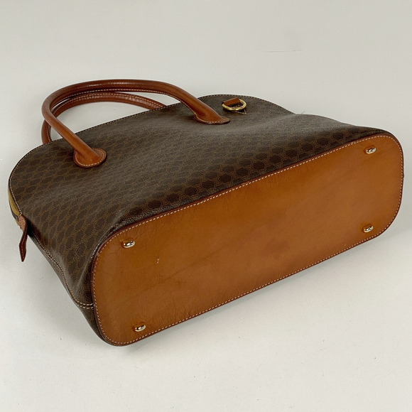 Celine Macadam pattern handbag coted canvas brown - Picture 2 of 6